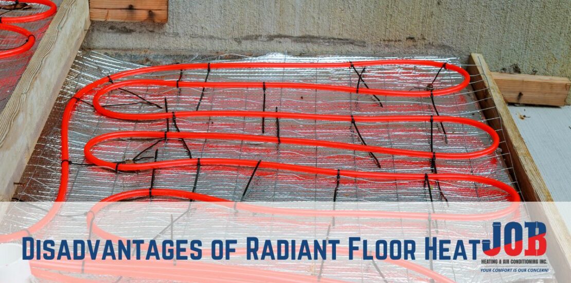 WORDS Disadvantages of Radiant Floor Heat, picture of mat with floor heat tubing